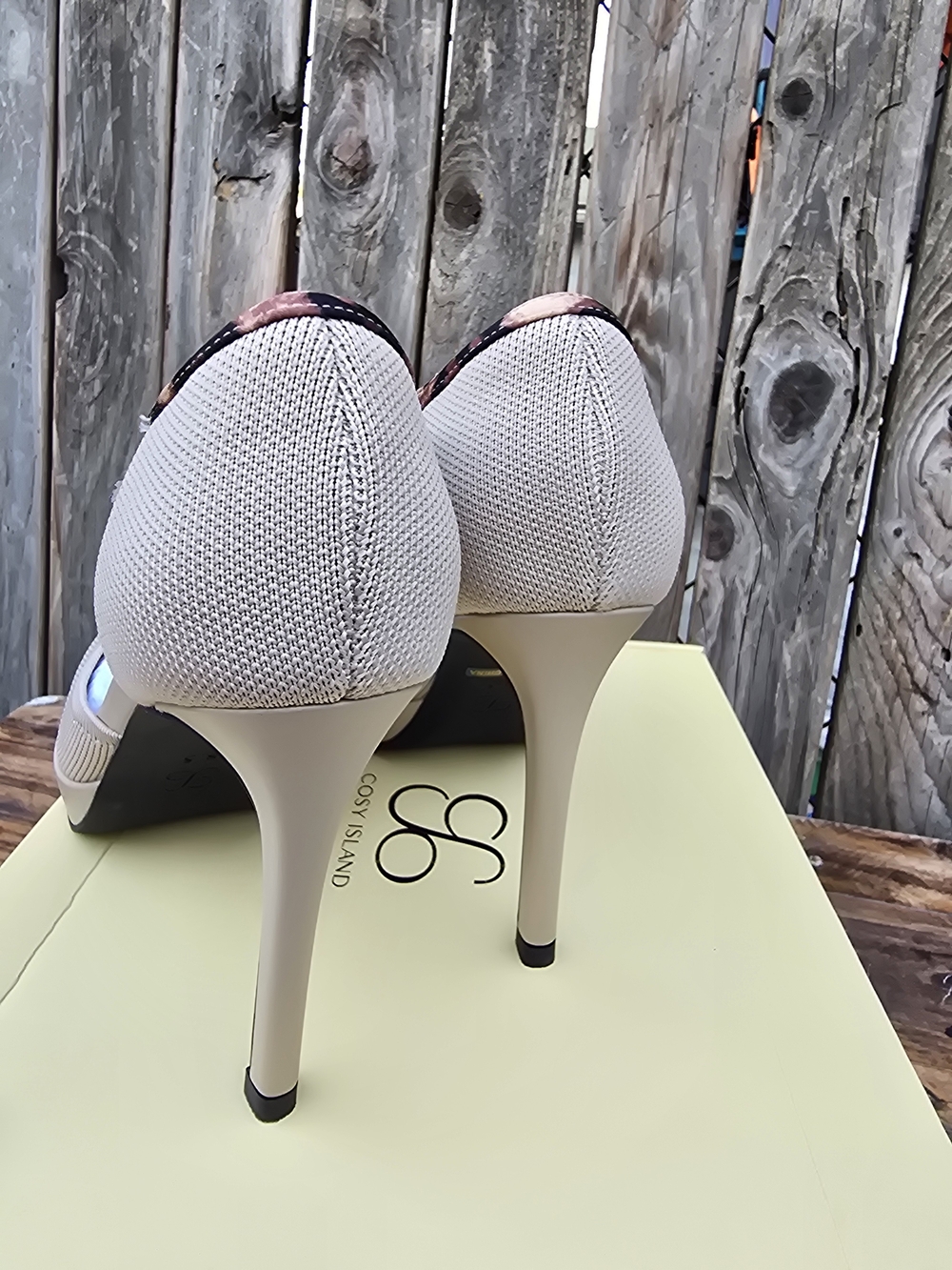 Cosy Island Women's Beige Pointed Toe D'Orsay Heels with Ankle Strap Size 8.5 - Picture 15 of 16